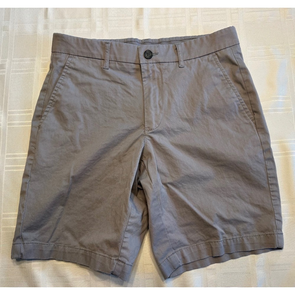 Marc Anthony Shorts Mens 30 Gray Stretchwaist Slim Fit Chino Cotton Blend Casual